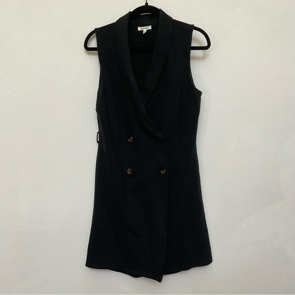 Maurices Black Double Breasted Sleeveless Button Front Dress Size M Formal Event